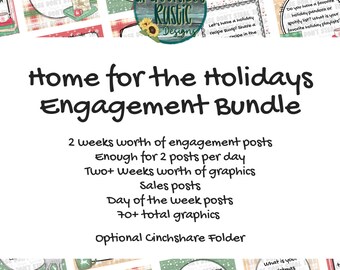 Home for the Holidays | Facebook Engagement Bundle + Cinchsare | Interaction Posts