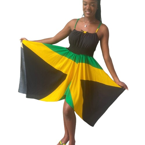 Jamaica Flag Maxi Dress Etsy