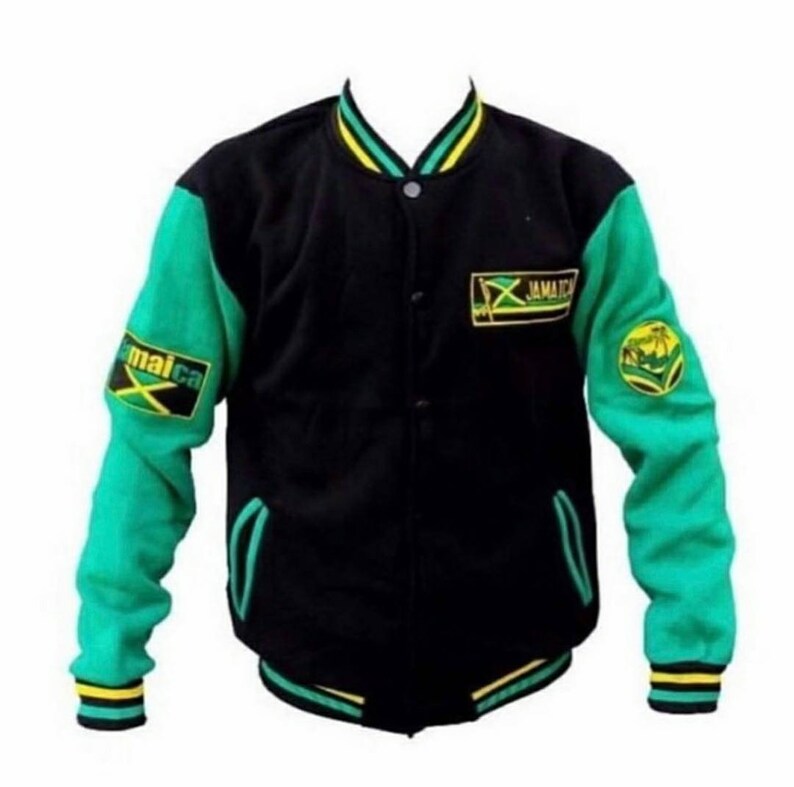 Jamaican Baseball Jacket Etsy