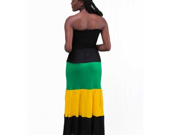 Jamaican color maxi dress hot sale