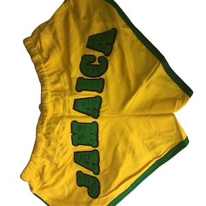 Yellow Jamaican shorts