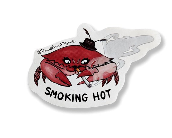 crab smoking a cigarette smoking Hot