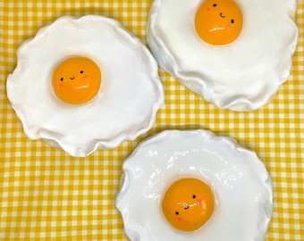 Air dry clay egg shaped jewellery tray, Air dry cute art, plate, holder, trinket dish, Mother's Day gift, Mothers Gift