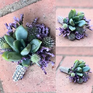 Succulent Boutonniere Succulent Wedding Succulent Bouquet Wedding Personals Succulent Groomsman image 8