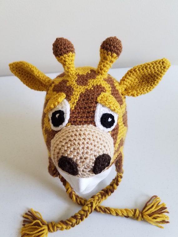 crochet giraffe hat