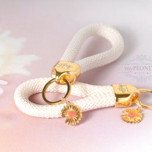 Sailing rope keychain engraving, car key gold, house key for women, jewelry set, moving inauguration, teacher gift, Msc001
