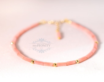 Pink coral bracelet, stick coral jewelry, delicate summer stacking bracelet, coral jewelry silver TAk077