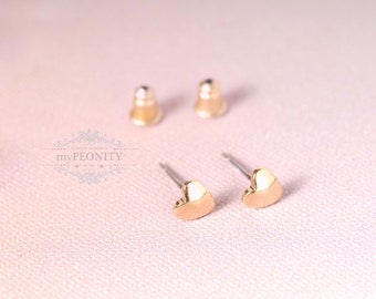 Minimalistische Gold Herz Ohrstecker, Kleine Herz Rahmen Ohrstecker, Liebe Ohrstecker, Romantisches Geschenk für Sie, Schmuckset, TO161