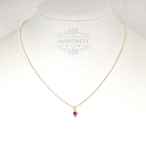 Royal Ruby robijn vergulde ketting