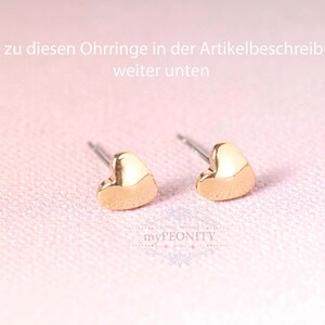 Kleine Herz Ohrstecker, Valentinstag Schmuck, süße Ohrringe, romantisches Geschenk, Liebe Schmuck, Gold Herzen, Geschenk für Freundin TO064 Bild 7