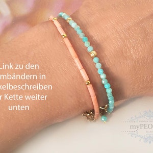 Delikat halsband tillverkat av amazonit ädelsten, guld eller silver, turkos sommarsmycken surfhalsband amazonit, minimalistiskt halsband, TKg-001 bild 8