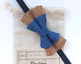 Cork bow tie - Children's accessory - Wedding outfit accessory - Wooden bow tie