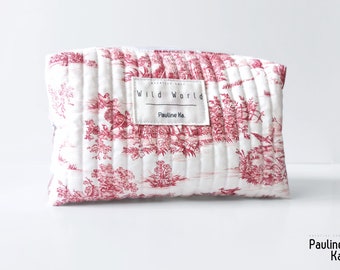Quilted sezanelike pencil case - Quilted pouch - Makeup bag