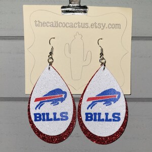 Dallas Cowboys Faux Leather and HTV teardrop Earrings