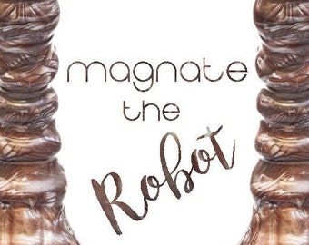 Medium Fantasy Dildo Robot Inspired Platinum Silicone Adult Sex Toy - Steampunk Silicone Dildo - Magnate the Robot
