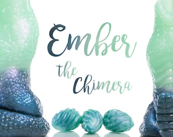 Ember the Chimera Ovipositor With Silicone Eggs - Ovipositor Dildo - Kegel Eggs - Squishy Eggs - Vaginal Eggs