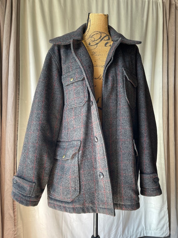 Vintage 1950s Woolrich Grey Wool Jacket XL