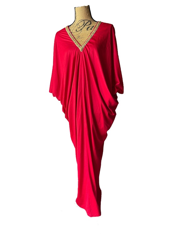 Vintage 1970’s Red Kaftan Dress