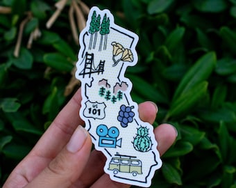 California Vinyl Sticker, journal stickers