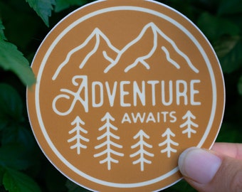 Adventure stickers for hydroflask|travel stickers|water bottle sticker|mountain sticker|hydroflask stickers|nature stickers|hydroflask decal