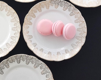 Vintage CT Altwasser Germany Dessert Plates: Set of 6 Gold Floral Porcelain