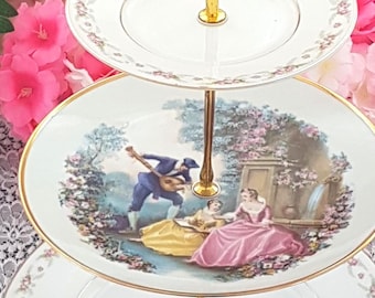 Renaissance Garden 3-Tier Cake Stand: Elegant Serving Tray for Afternoon Tea, Weddings & Parties