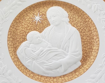 Franklin Mint SILENT NIGHT Decorative Wall Plate, The 1976 Christmas Plate, Made in Bavaria