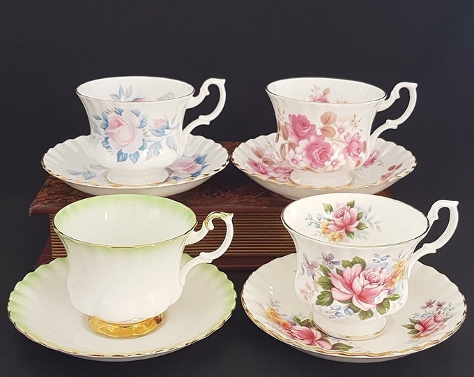 CHOICE of ROYAL ALBERT Tea Cup and Saucer, Vintage English Bone China, Afternoon High Tea Party