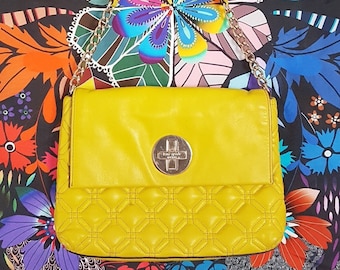 Kate Spade Quilted Leather Shoulder Bag, Acid Yellow, Autumn Astor Court Collection