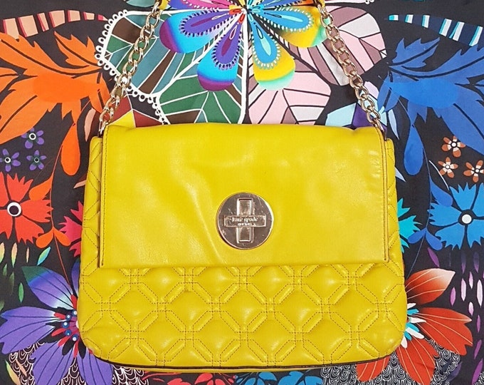 Kate Spade Quilted Leather Shoulder Bag, Acid Yellow, Autumn Astor Court Collection