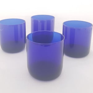Libbey METROPOLITAN COBALT Blue Drinking Glasses, 10 ounces, Set of 4