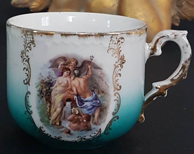 Tea Cup, Vintage Royal Bavaria China, PMB Porzellanfabrik Moschendorf Germany, 1879-1895