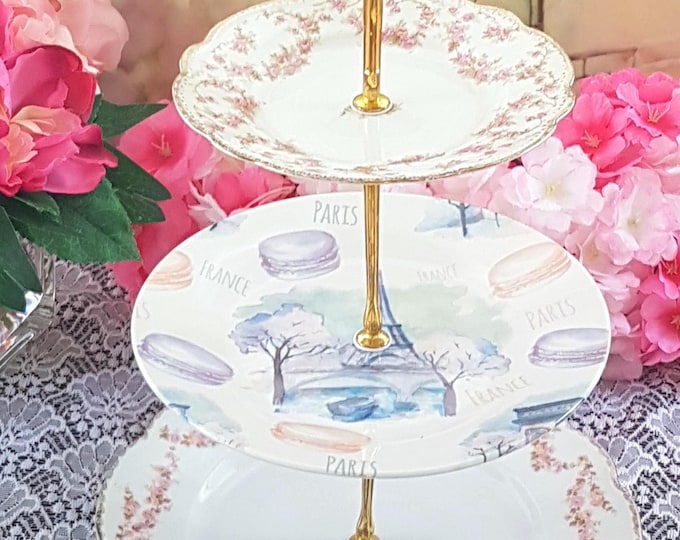 Parisian 3-Tier Cake Stand: Elegant Dessert Tray for Afternoon Tea, Weddings & Special Occasions