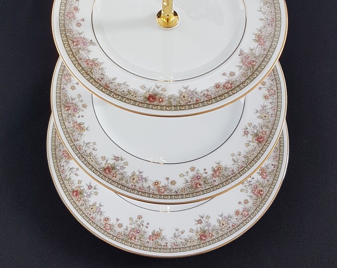 3 Tier Cake Stand, Noritake MORNING JEWEL Bone China, Afternoon Tea Party, Serving Tray
