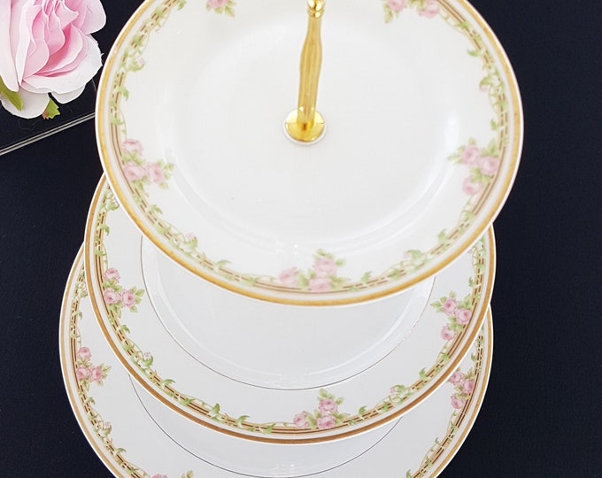 3 Tier Cake Stand Limoges Tiered Plates, Wedding Cake Stand, Wedding Gift Registry