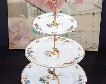 Vintage 1980s Japanese Floral Dessert Plate Vintage 1980s Japanese Floral Dessert Plate