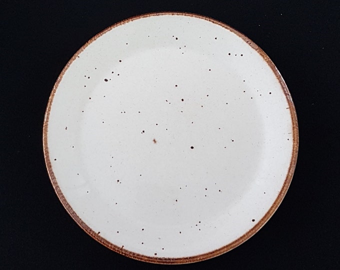 Vintage Stoneware Plates, J G Meakin LIFESTYLE Beige Brown Speckled Side Plates, 6.25 inch, Set of 6, Made in England