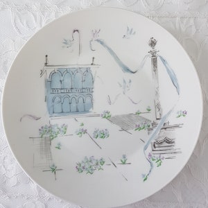Rosenthal PLAZA Porcelain Salad Plate Set of 4, Designed by Raymond Loewy, Made in Selb Germany, 1960s