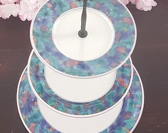 Elegant 3-Tier Sango Jewel Cake Stand: Vintage Dessert Serving Tray for Afternoon Tea & Parties