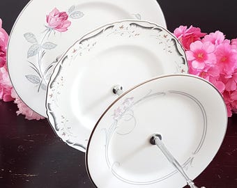 Elegant 3-Tier Pink & Silver Cake Stand for Desserts, Parties, Afternoon Tea, and Weddings