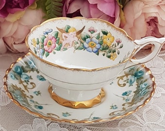 Mismatched Tea Cup and Saucer, Royal Stafford ENGAGEMENT, Royal Albert VERONICA