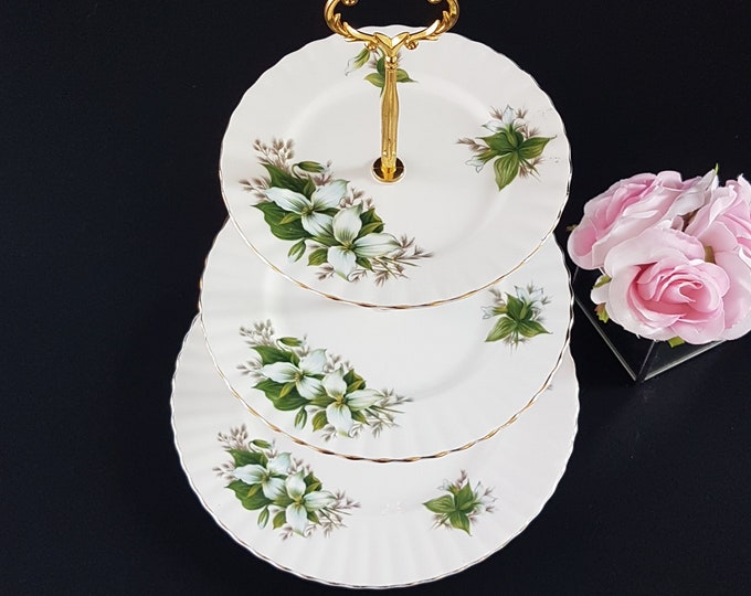 Royal Albert Bone China 3 Tier Cake Stand, Afternoon Tea Party, Tiered Serving Tray