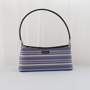 Kate spade pink and blue striped purse hotsell