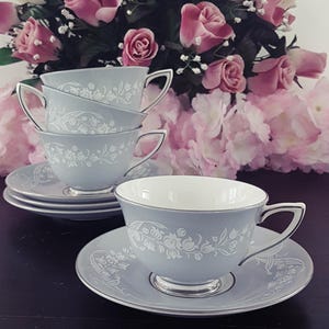 8pc Royal Doulton VALLEYFIELD Tea Cup & Saucer Set, Bone China, England