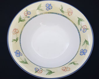 Vintage Grafton Living Highland Border Bone China Soup Cereal Bowls: Set of 4, England