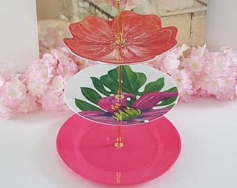 3 Tier Cake Stand NEW MELAMINE Plastic Plates, Outdoor Entertaining, Tea Party, Melamine Tray