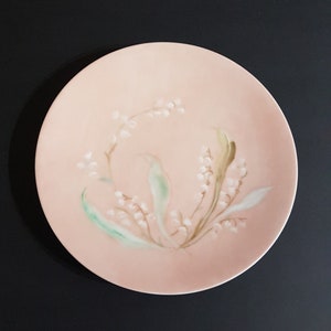 Antique Redon Limoges Salad Plate, Hand Painted Lily-of-the-Valley Plate by Martial Redon, Limoges France, Decorative Wall Plate, 1891-1906