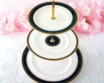 3 Tier Cake Stand, Royal Doulton BILTMORE with Accent Tea Party, Serving Tray