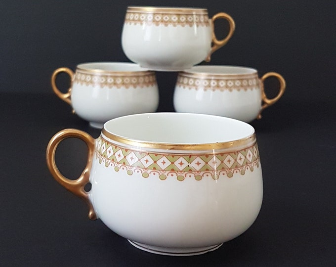 Haviland Limoges 4pc Tea Cup Set, ST ALBANS Teacups Only, Tea Party Set of 4 Cups