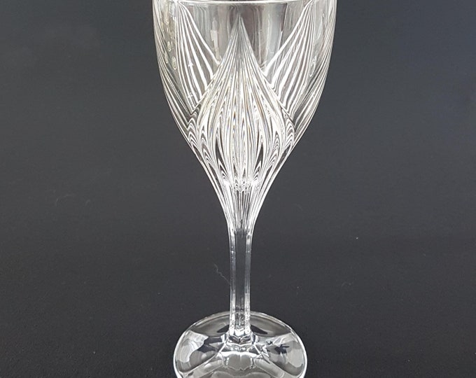 Gorham Crystal Primrose Set of 4 Wine Goblets for Wedding or Home Bar